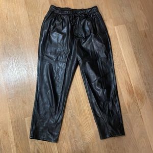 Zara Faux Leather Pants (M)